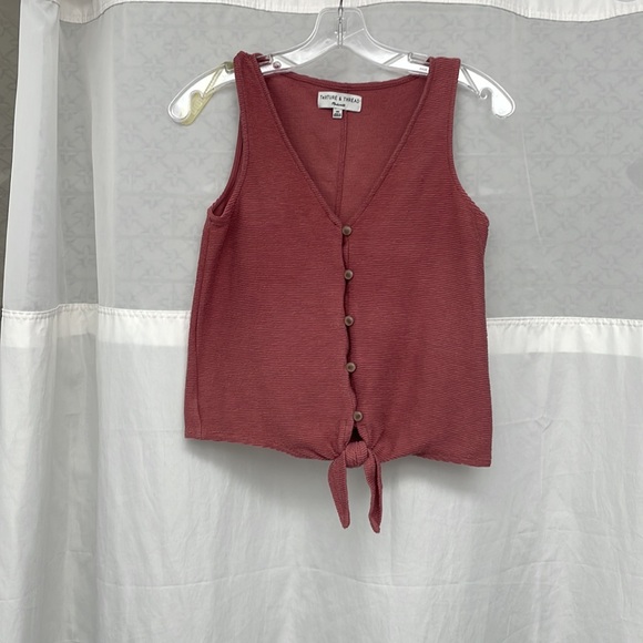Madewell Texture & Thread XS Dusty Rose Sleeveless Tank - Picture 7 of 7